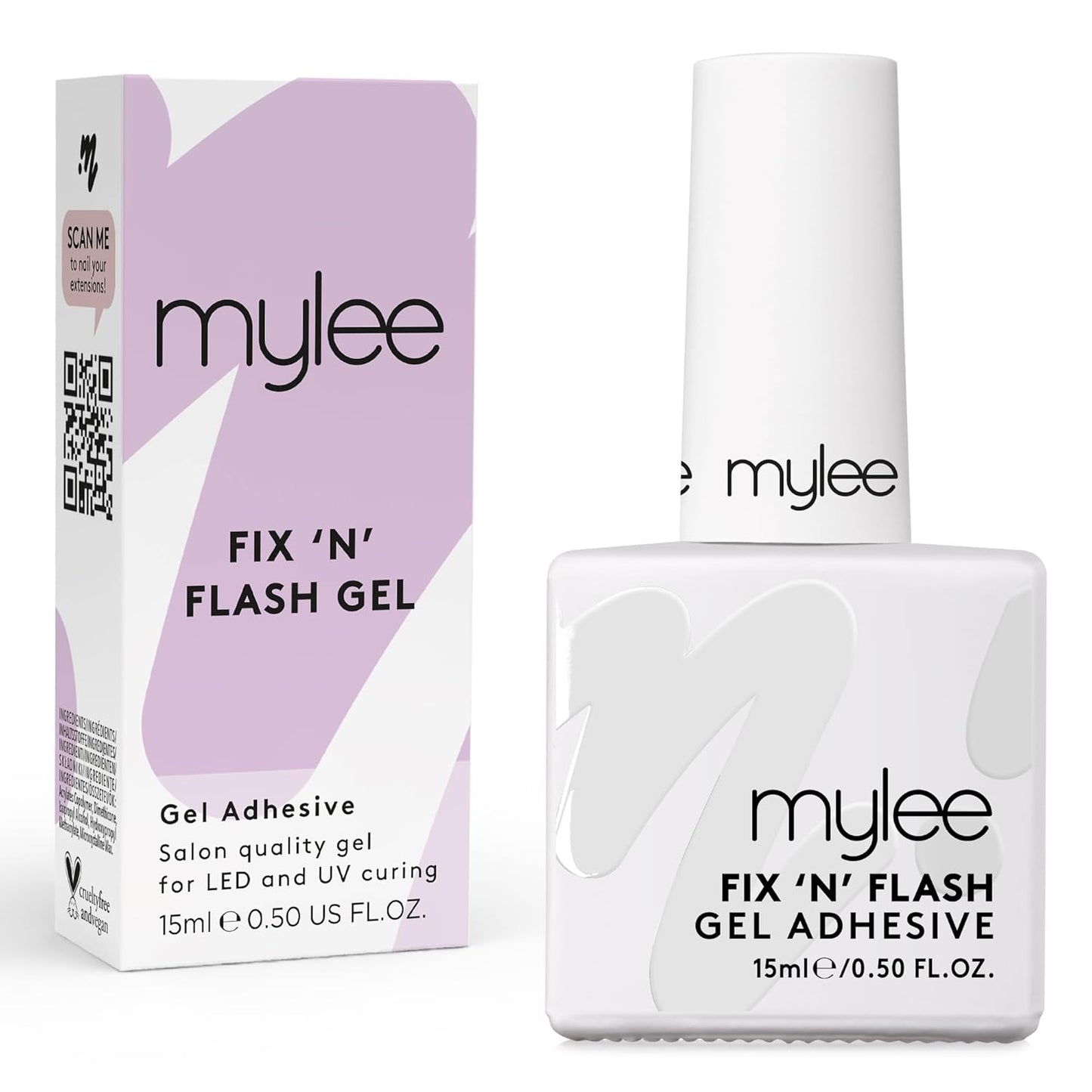 Mylee Capsules Fix & Flash Tips en Gel 15ml - Colle Adhésive